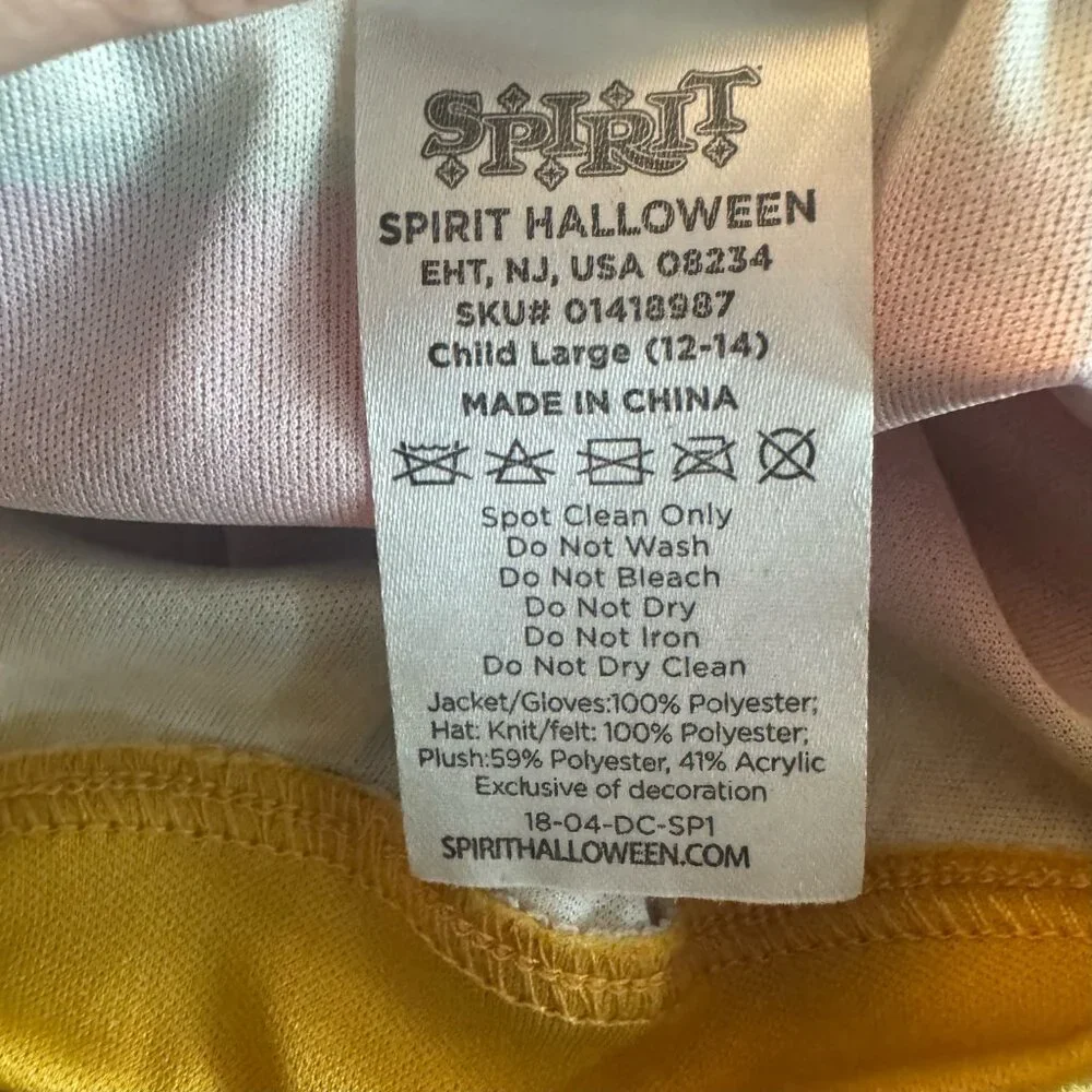 Spirit Halloween Fortnite Crackshot Child Costume Mask Gloves Wig Hat Sz L 12-14